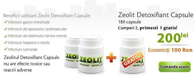 Oferta Zeolit Detoxifiant 180 capsule 2+1 Gratis
